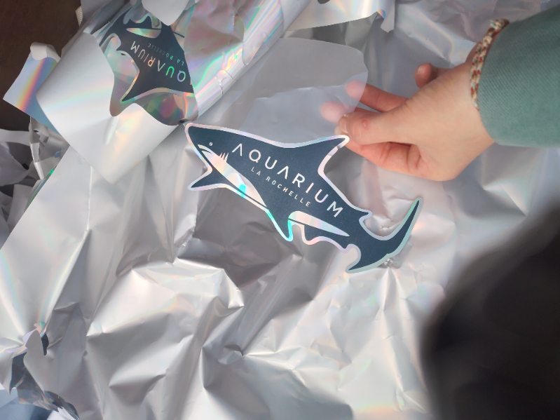 feuilles stickers holographiques