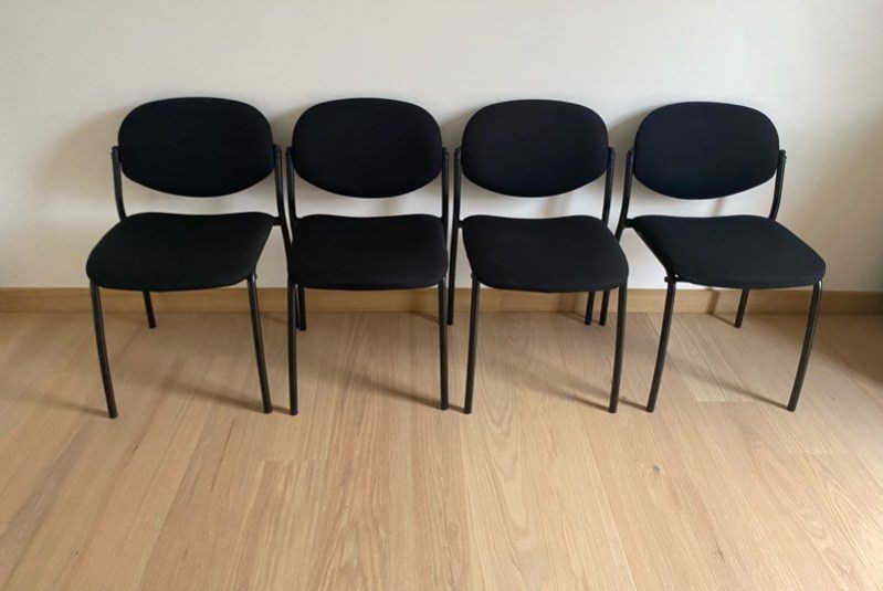 Chaises de bureau tissu noir